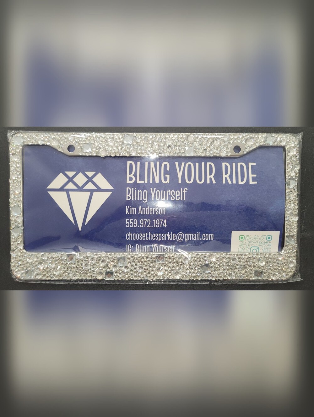 Bling Rhinestone License Plate Frame - Picture 7 of 12